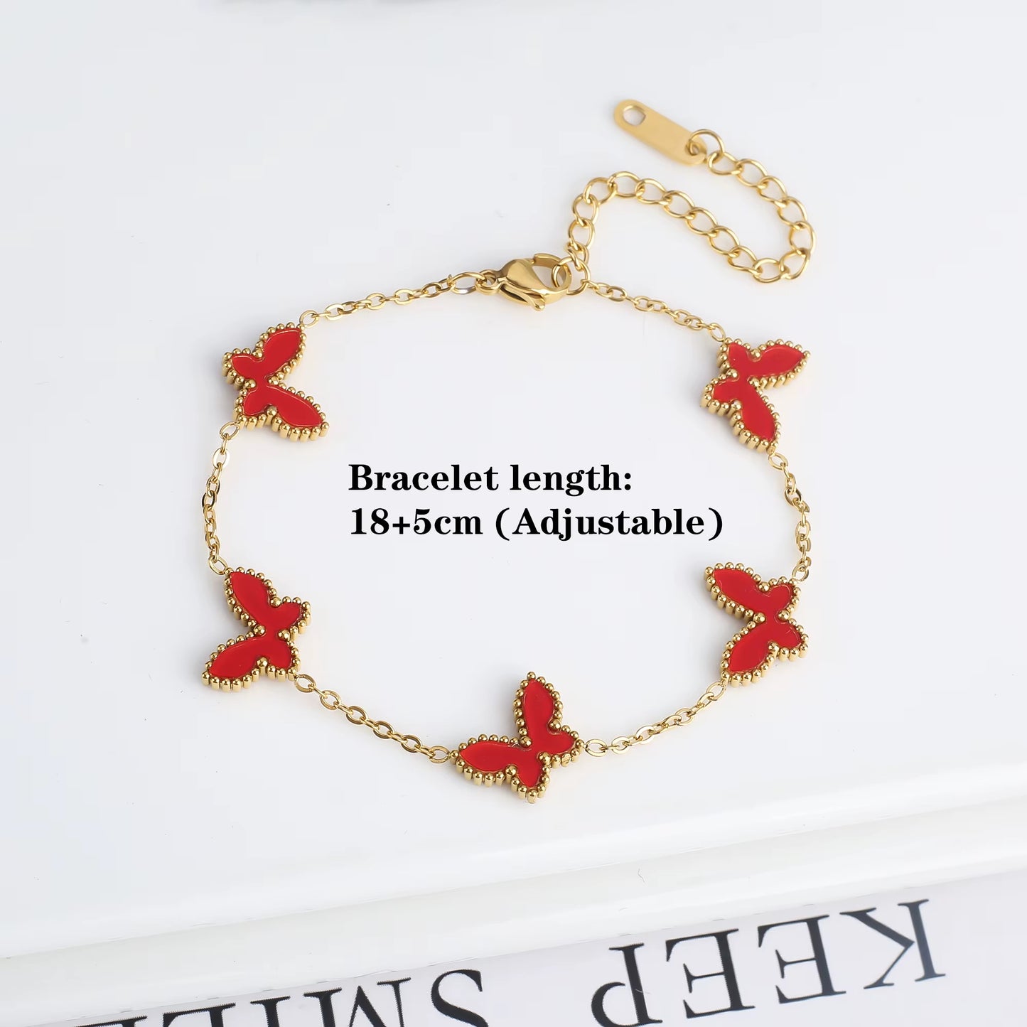 BLUEW Butterfly Bracelets for Women Gold Plated Stainless Steel