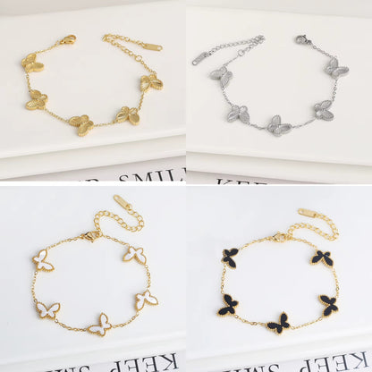 BLUEW Butterfly Bracelets for Women Gold Plated Stainless Steel