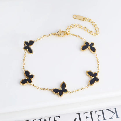 BLUEW Butterfly Bracelets for Women Gold Plated Stainless Steel